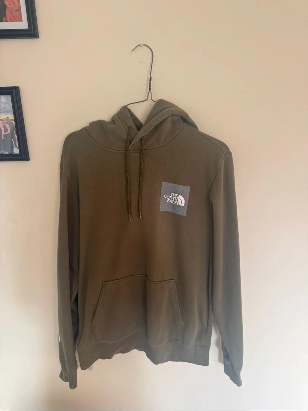 The North Face Olive Green Pullover Logo Hoodie